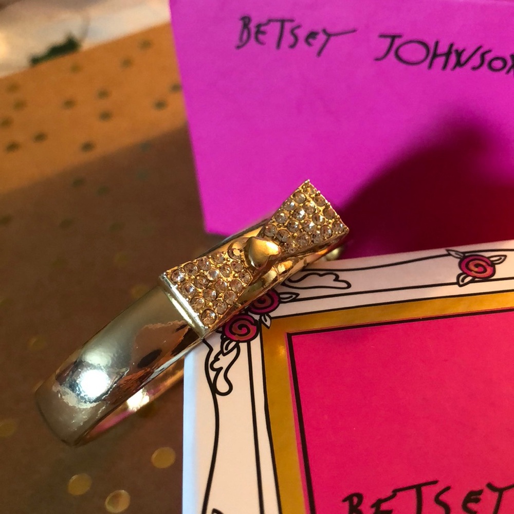 Gold Bow Bangle Betsey Johnson